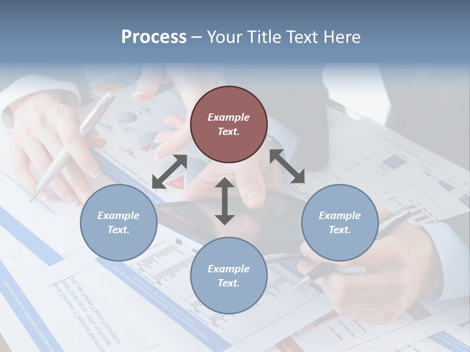 A Group Of People Sitting At A Table With A Tablet PowerPoint Template