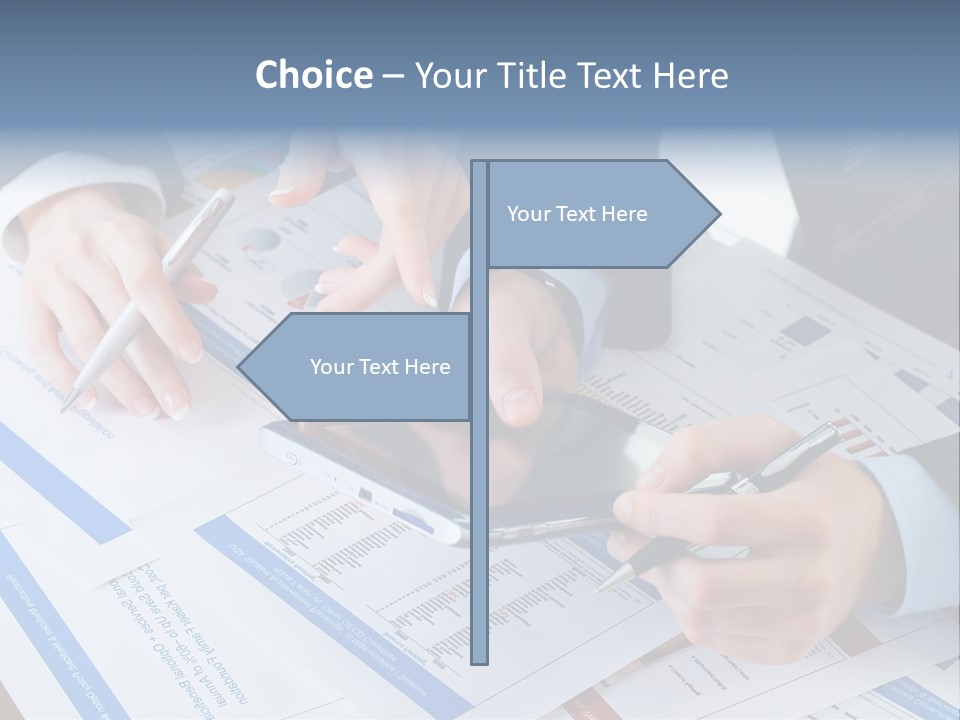 A Group Of People Sitting At A Table With A Tablet PowerPoint Template