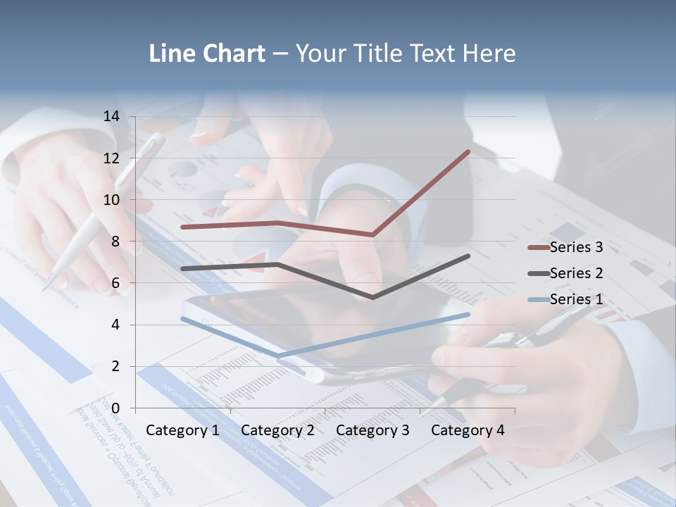 A Group Of People Sitting At A Table With A Tablet PowerPoint Template