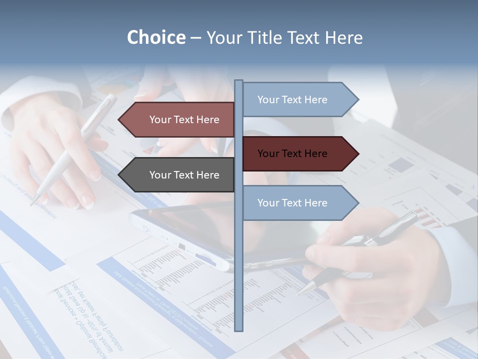A Group Of People Sitting At A Table With A Tablet PowerPoint Template
