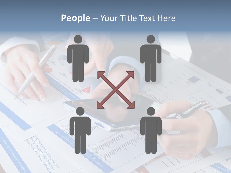 A Group Of People Sitting At A Table With A Tablet PowerPoint Template