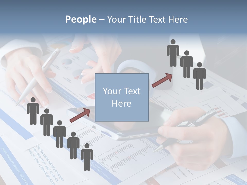 A Group Of People Sitting At A Table With A Tablet PowerPoint Template