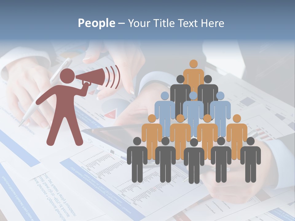 A Group Of People Sitting At A Table With A Tablet PowerPoint Template