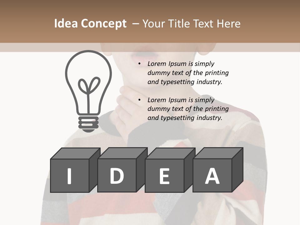 A Young Boy With A Surprised Look On His Face PowerPoint Template