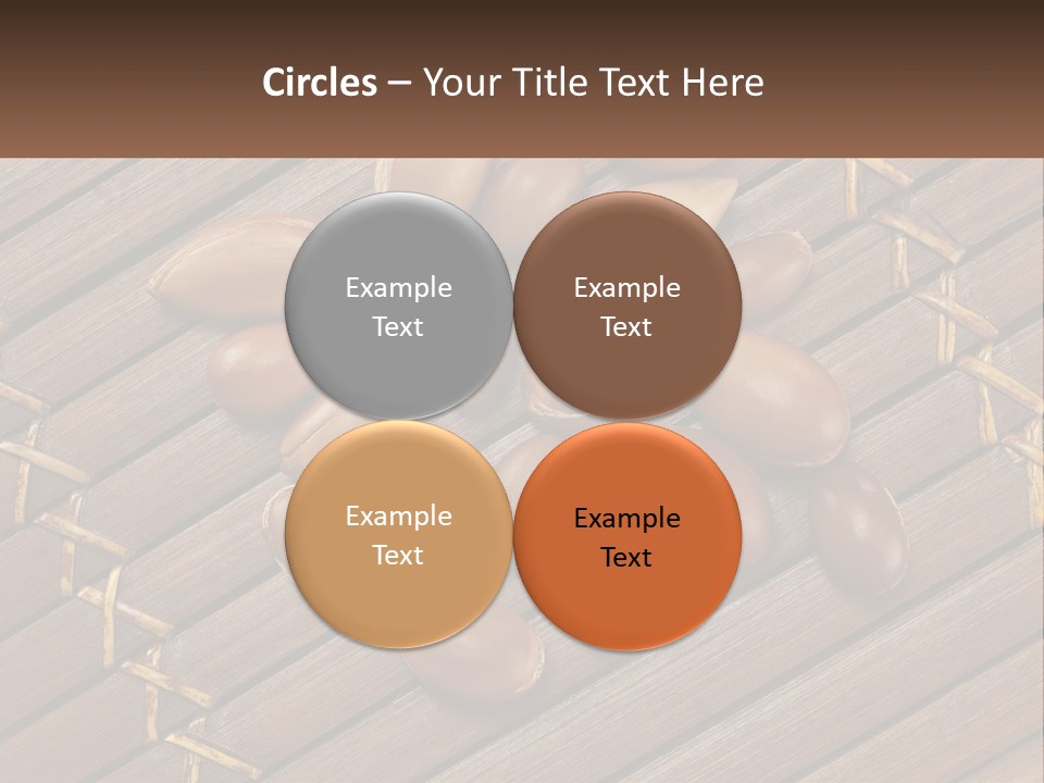 A Bunch Of Nuts On A Wooden Table PowerPoint Template