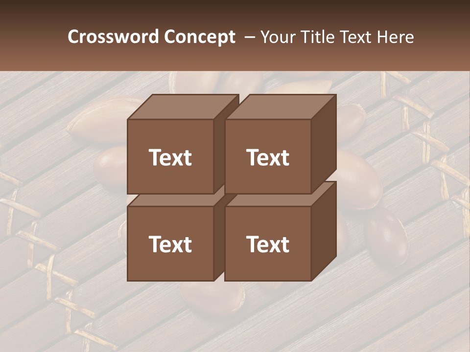 A Bunch Of Nuts On A Wooden Table PowerPoint Template
