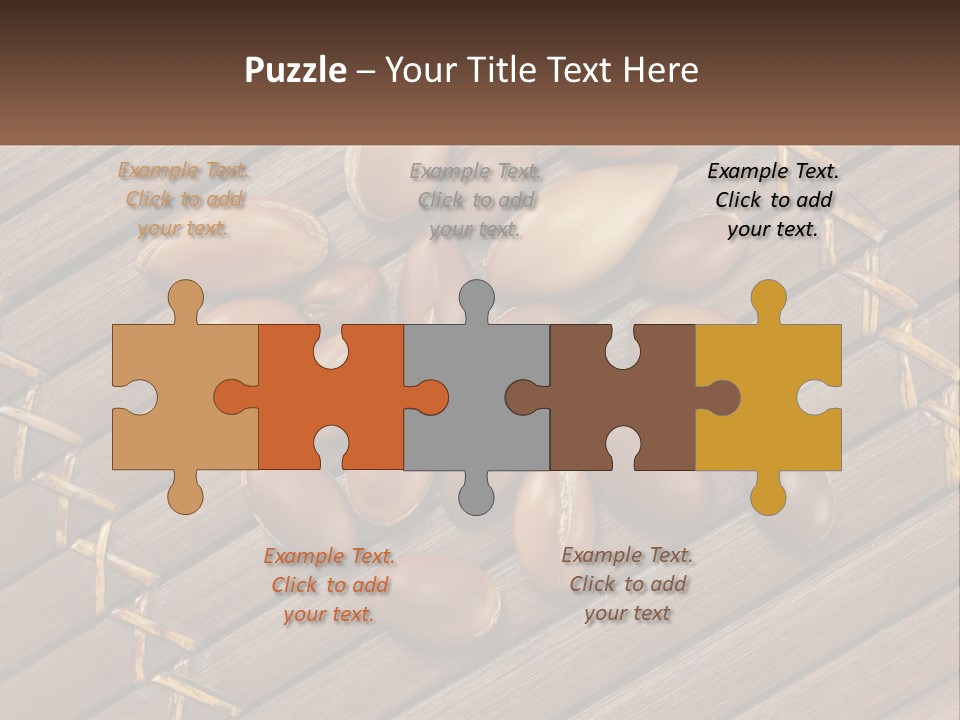 A Bunch Of Nuts On A Wooden Table PowerPoint Template
