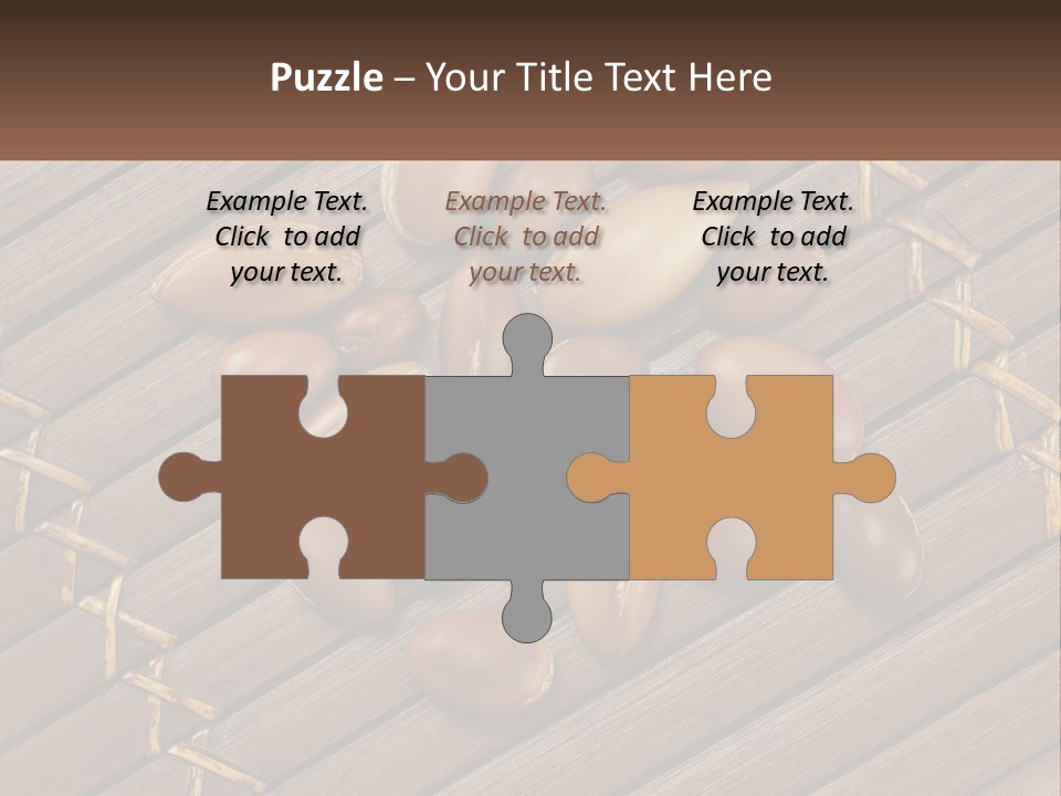 A Bunch Of Nuts On A Wooden Table PowerPoint Template