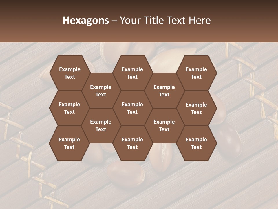 A Bunch Of Nuts On A Wooden Table PowerPoint Template