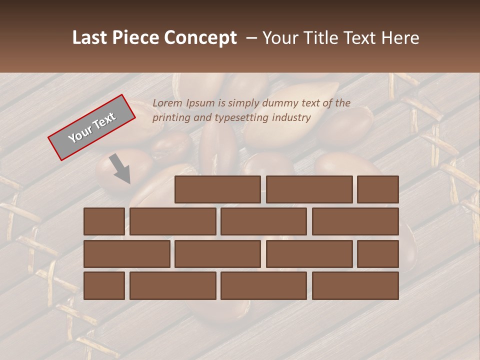 A Bunch Of Nuts On A Wooden Table PowerPoint Template