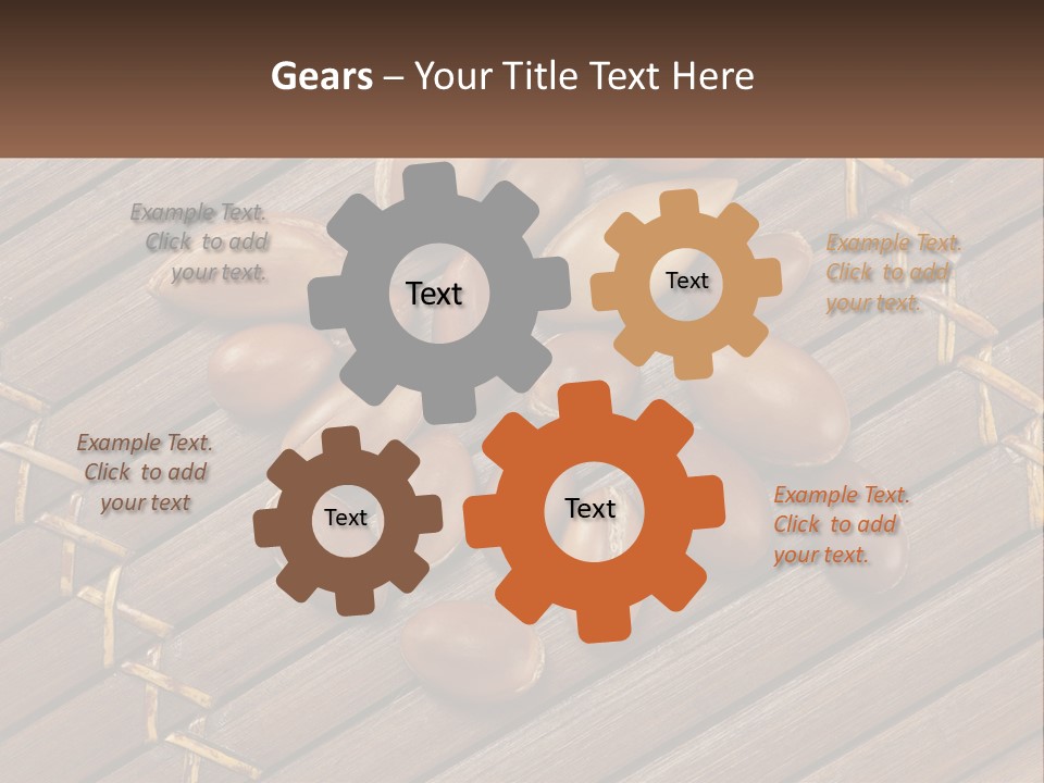 A Bunch Of Nuts On A Wooden Table PowerPoint Template