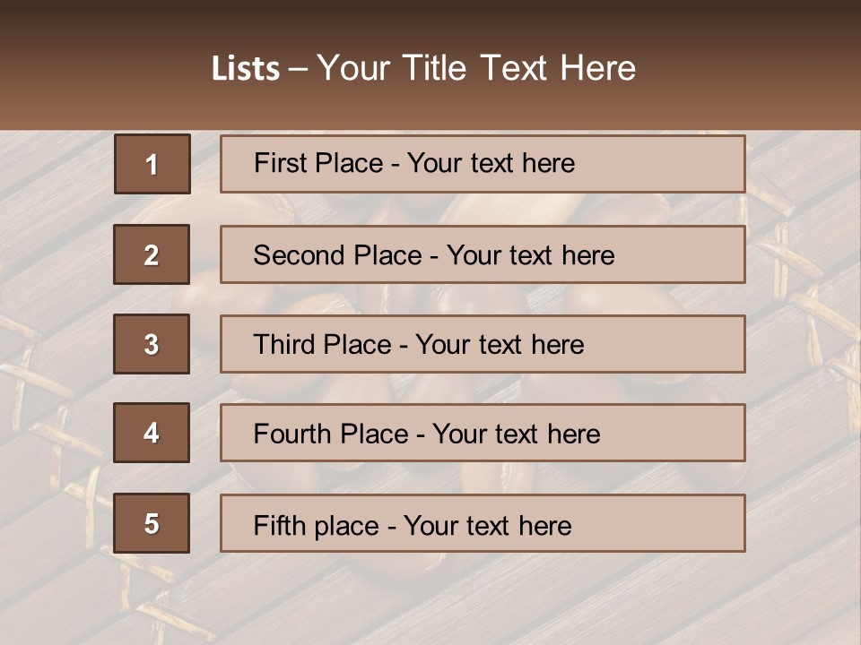 A Bunch Of Nuts On A Wooden Table PowerPoint Template