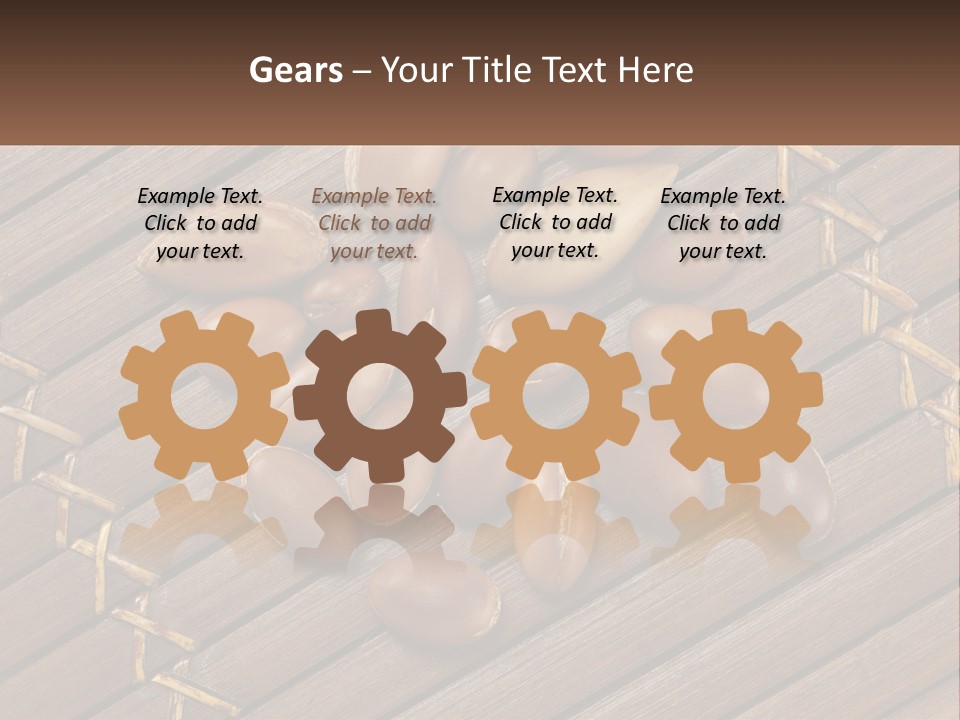 A Bunch Of Nuts On A Wooden Table PowerPoint Template