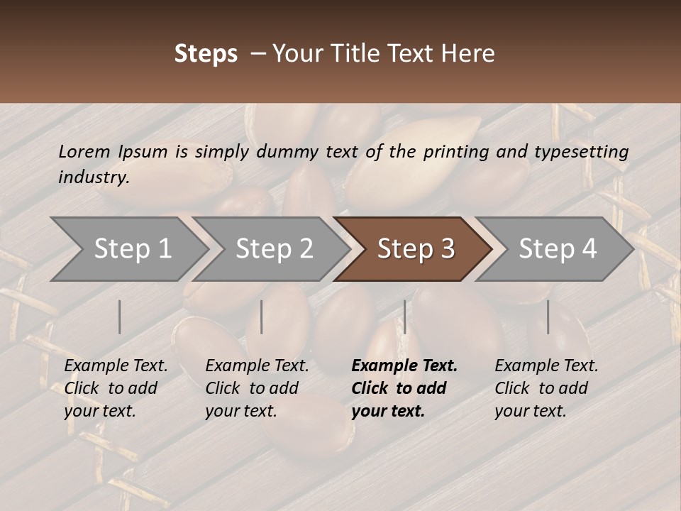 A Bunch Of Nuts On A Wooden Table PowerPoint Template