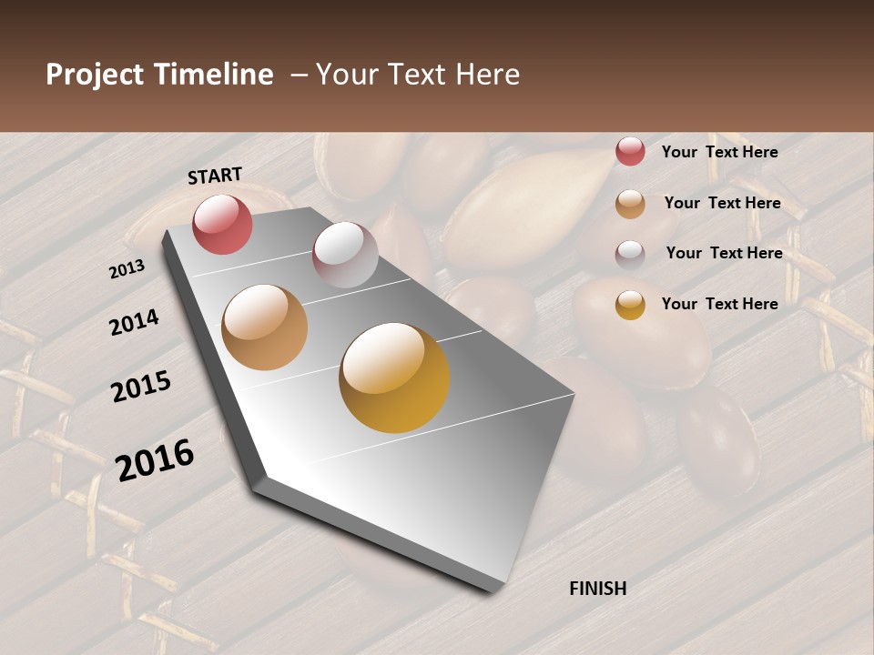 A Bunch Of Nuts On A Wooden Table PowerPoint Template