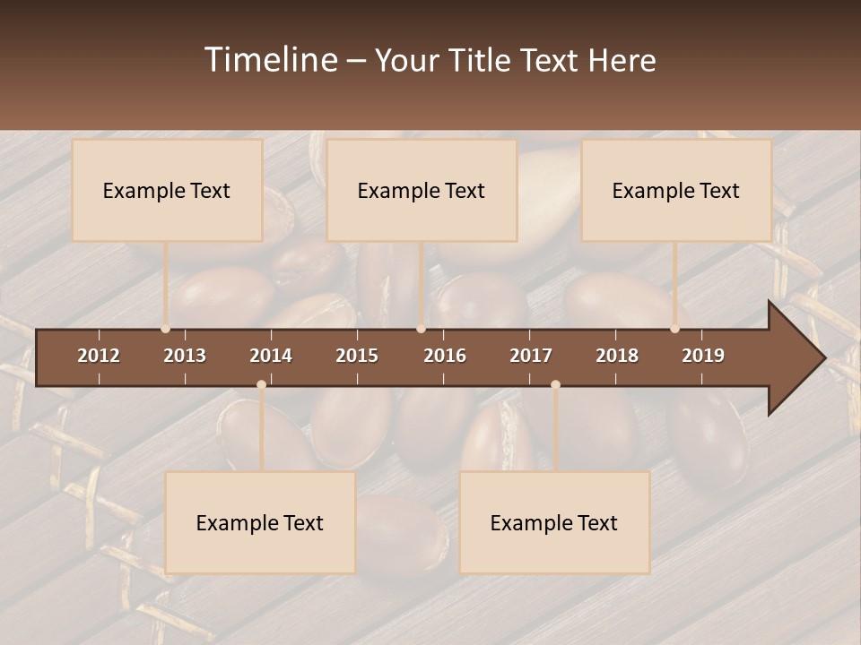 A Bunch Of Nuts On A Wooden Table PowerPoint Template