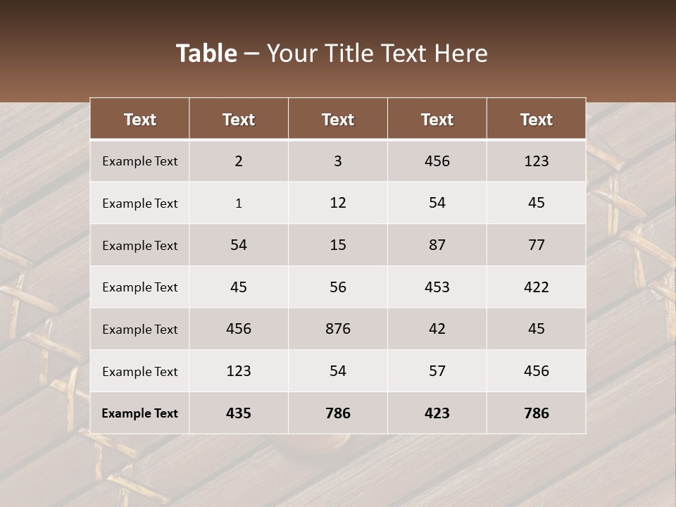 A Bunch Of Nuts On A Wooden Table PowerPoint Template