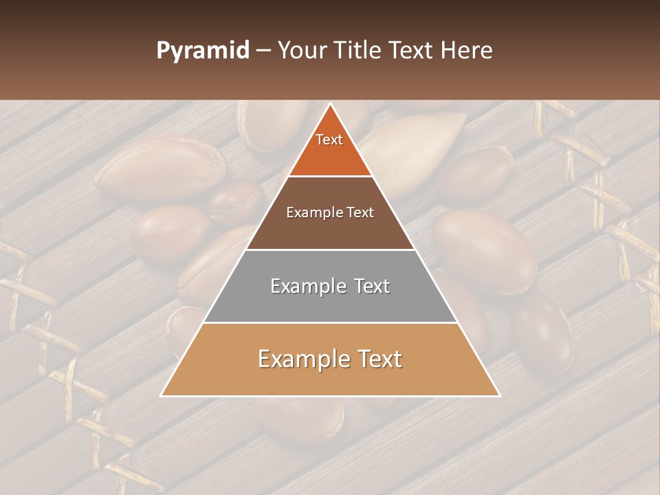 A Bunch Of Nuts On A Wooden Table PowerPoint Template