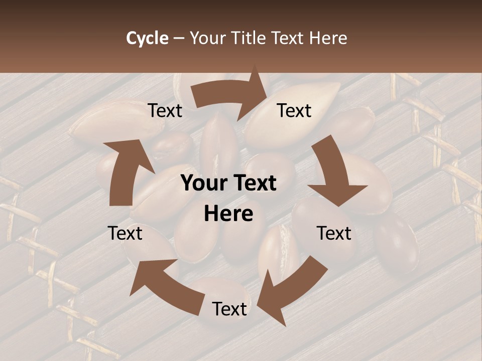 A Bunch Of Nuts On A Wooden Table PowerPoint Template