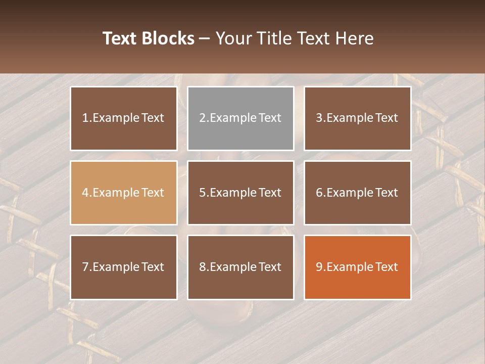 A Bunch Of Nuts On A Wooden Table PowerPoint Template
