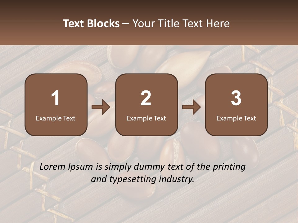 A Bunch Of Nuts On A Wooden Table PowerPoint Template
