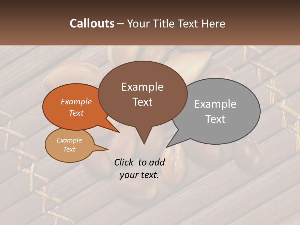 A Bunch Of Nuts On A Wooden Table PowerPoint Template