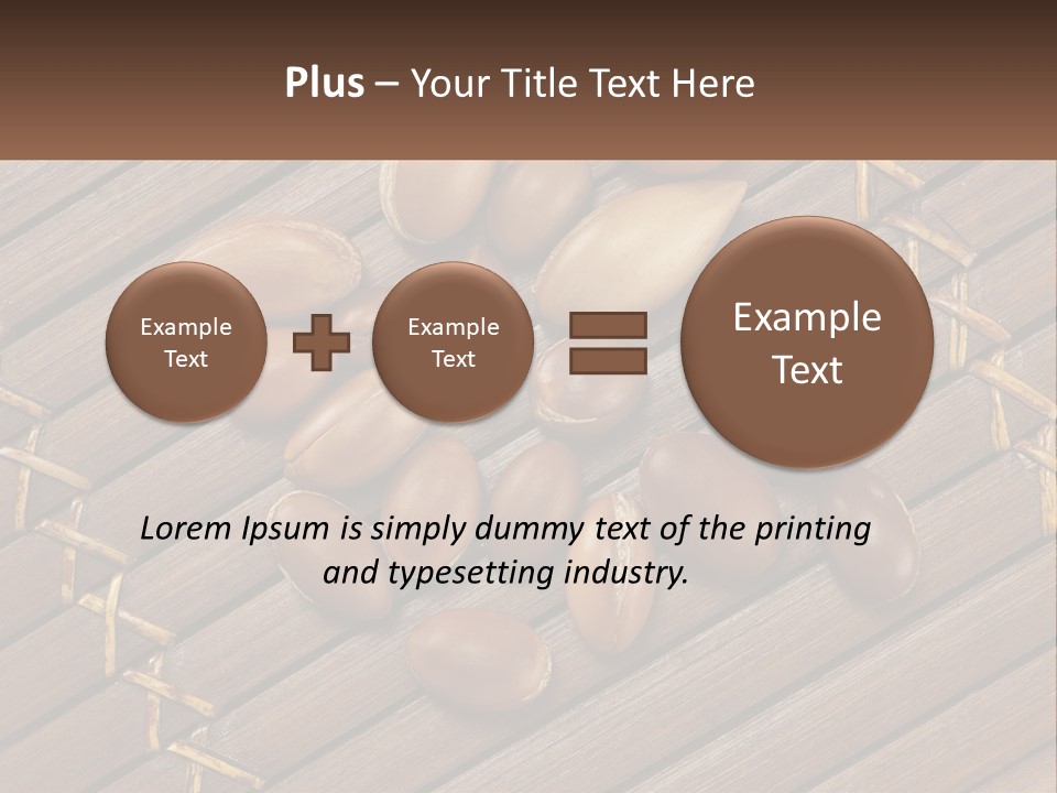 A Bunch Of Nuts On A Wooden Table PowerPoint Template