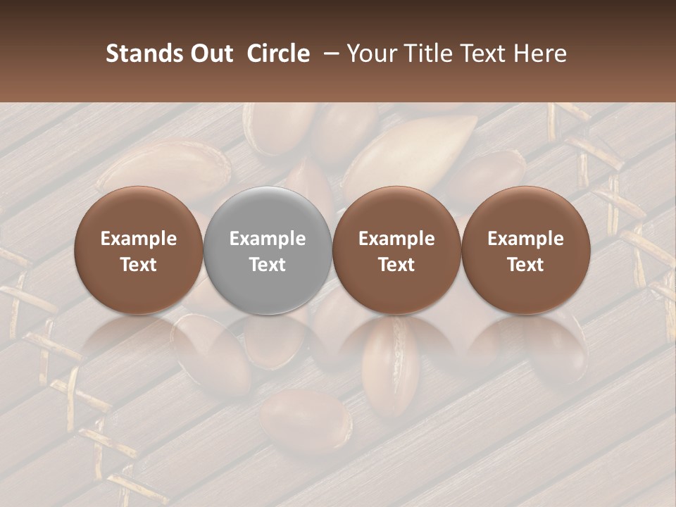 A Bunch Of Nuts On A Wooden Table PowerPoint Template