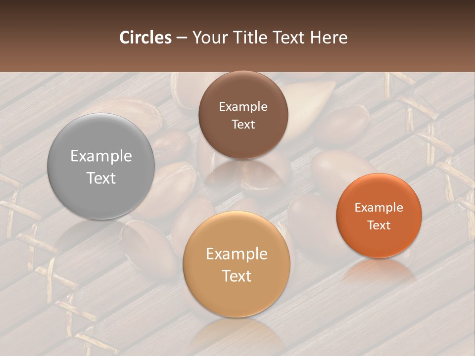 A Bunch Of Nuts On A Wooden Table PowerPoint Template
