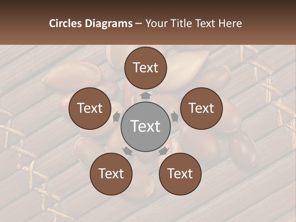 A Bunch Of Nuts On A Wooden Table PowerPoint Template