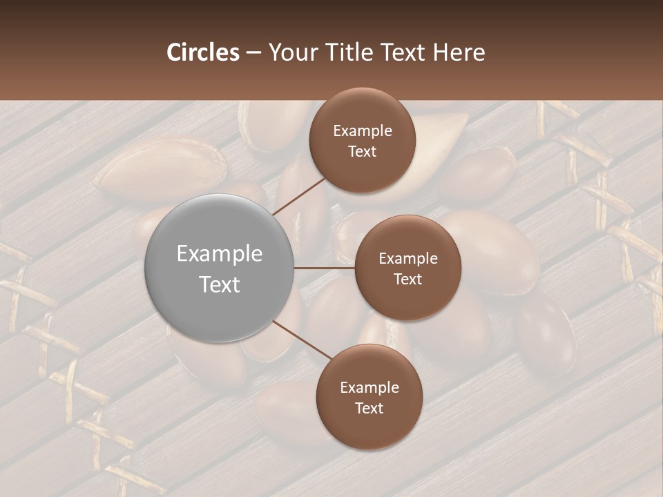 A Bunch Of Nuts On A Wooden Table PowerPoint Template