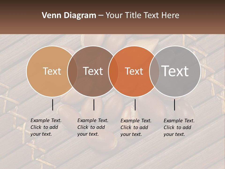 A Bunch Of Nuts On A Wooden Table PowerPoint Template