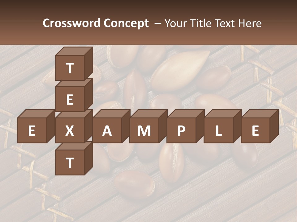 A Bunch Of Nuts On A Wooden Table PowerPoint Template
