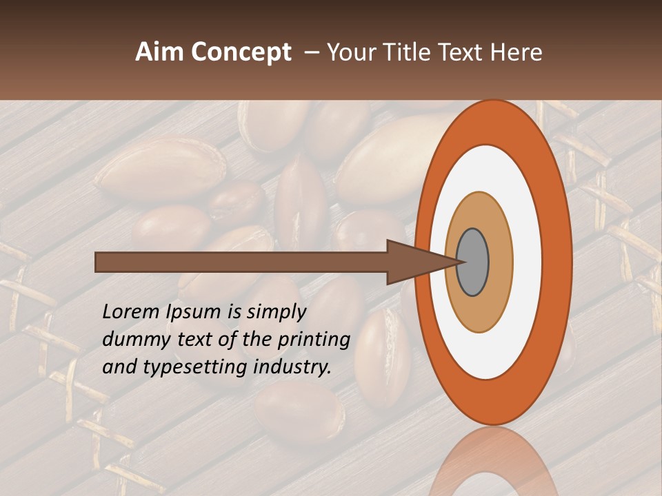 A Bunch Of Nuts On A Wooden Table PowerPoint Template