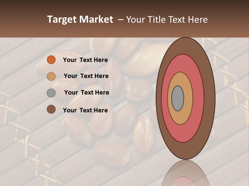 A Bunch Of Nuts On A Wooden Table PowerPoint Template