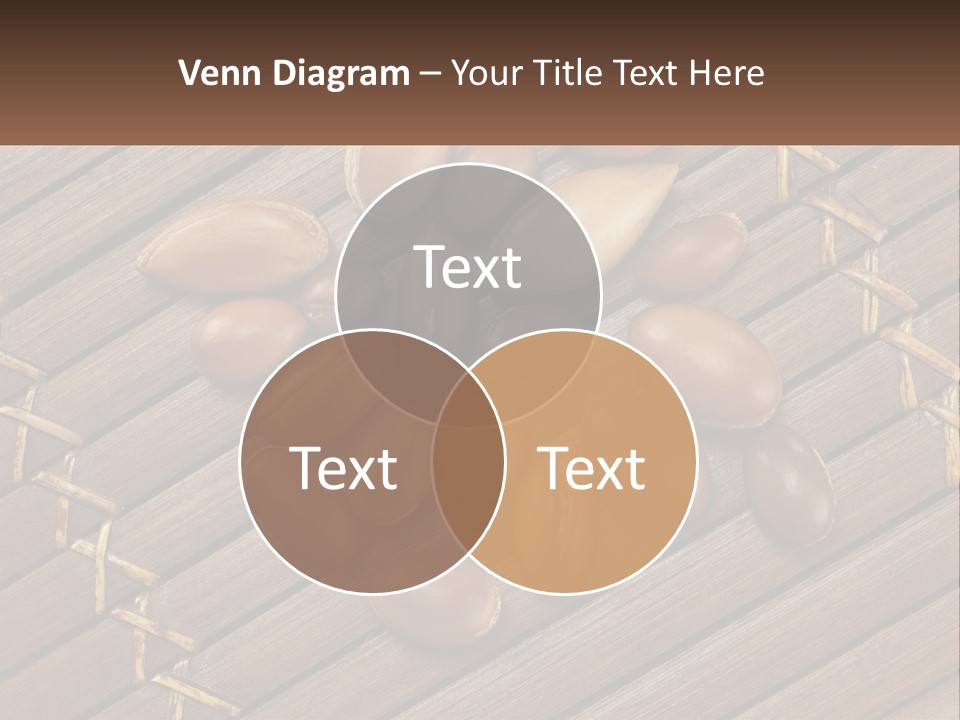 A Bunch Of Nuts On A Wooden Table PowerPoint Template