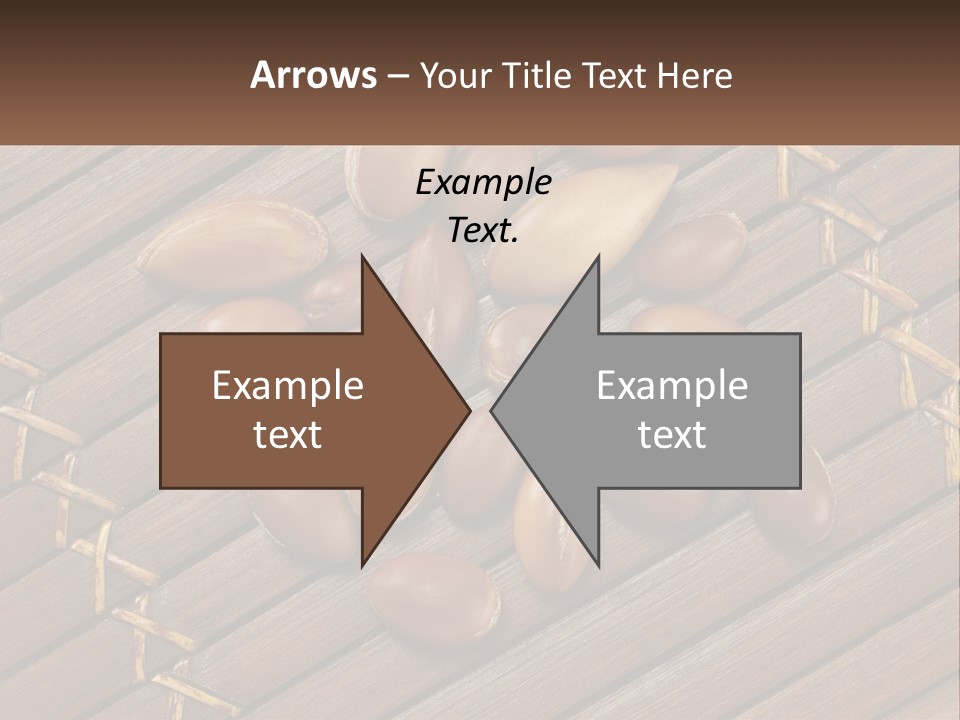 A Bunch Of Nuts On A Wooden Table PowerPoint Template