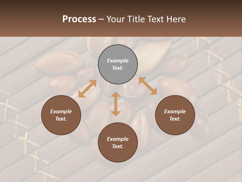 A Bunch Of Nuts On A Wooden Table PowerPoint Template