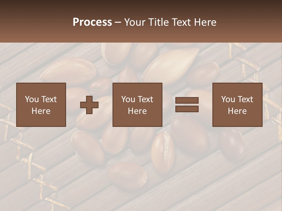 A Bunch Of Nuts On A Wooden Table PowerPoint Template