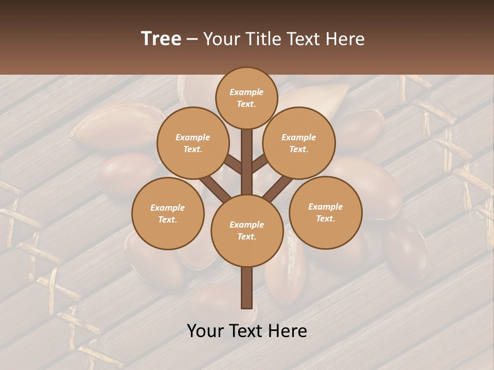 A Bunch Of Nuts On A Wooden Table PowerPoint Template