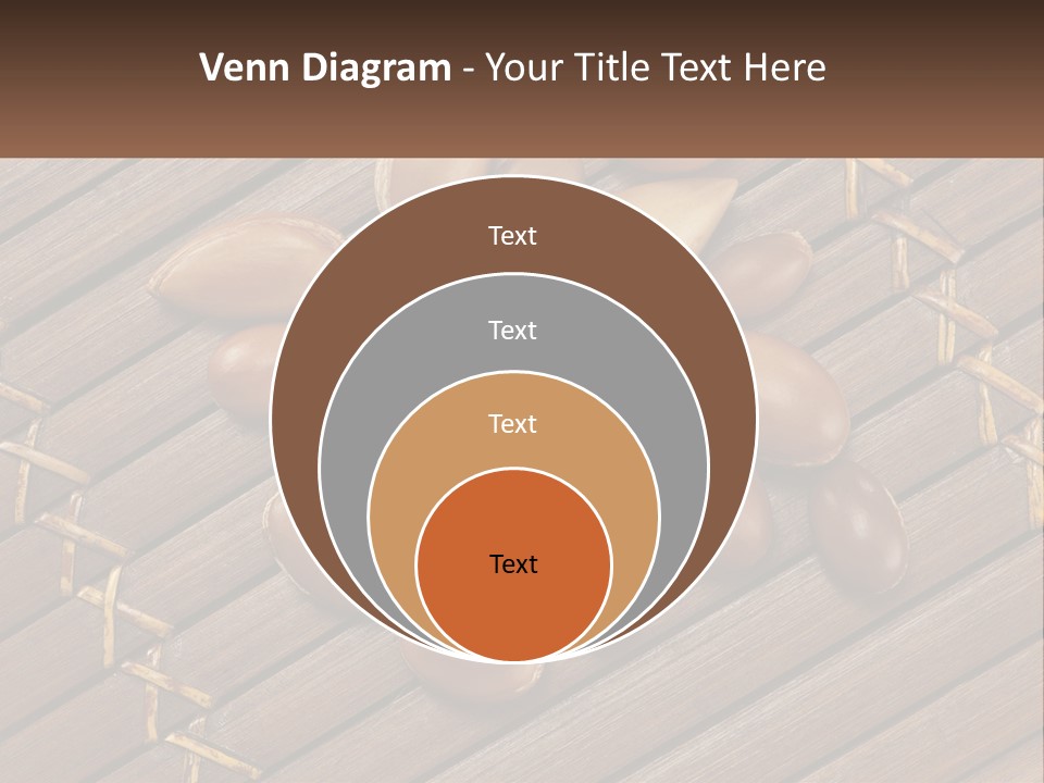 A Bunch Of Nuts On A Wooden Table PowerPoint Template