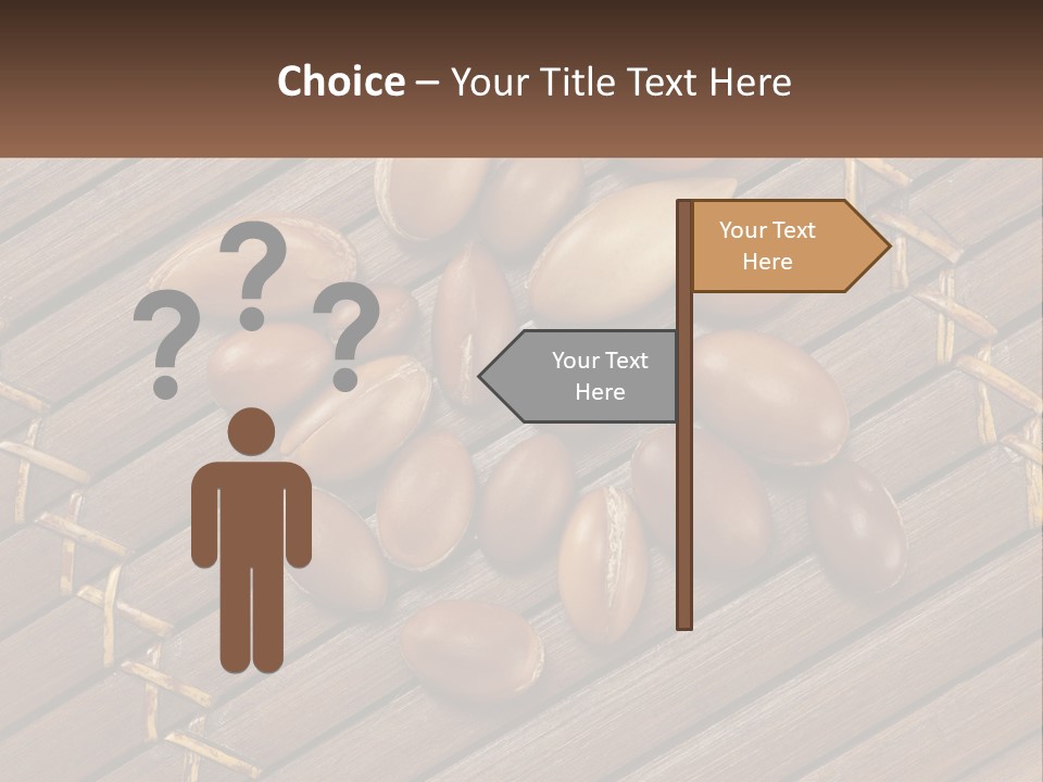 A Bunch Of Nuts On A Wooden Table PowerPoint Template