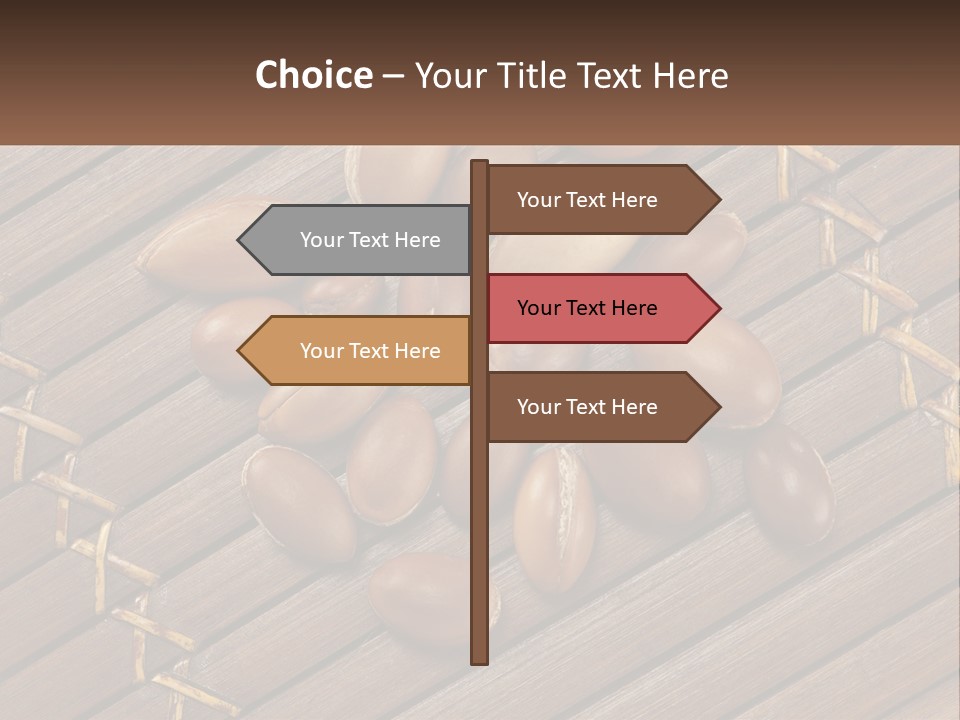 A Bunch Of Nuts On A Wooden Table PowerPoint Template