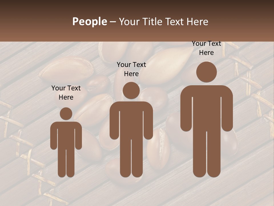 A Bunch Of Nuts On A Wooden Table PowerPoint Template