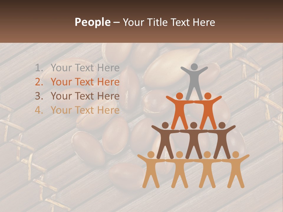 A Bunch Of Nuts On A Wooden Table PowerPoint Template