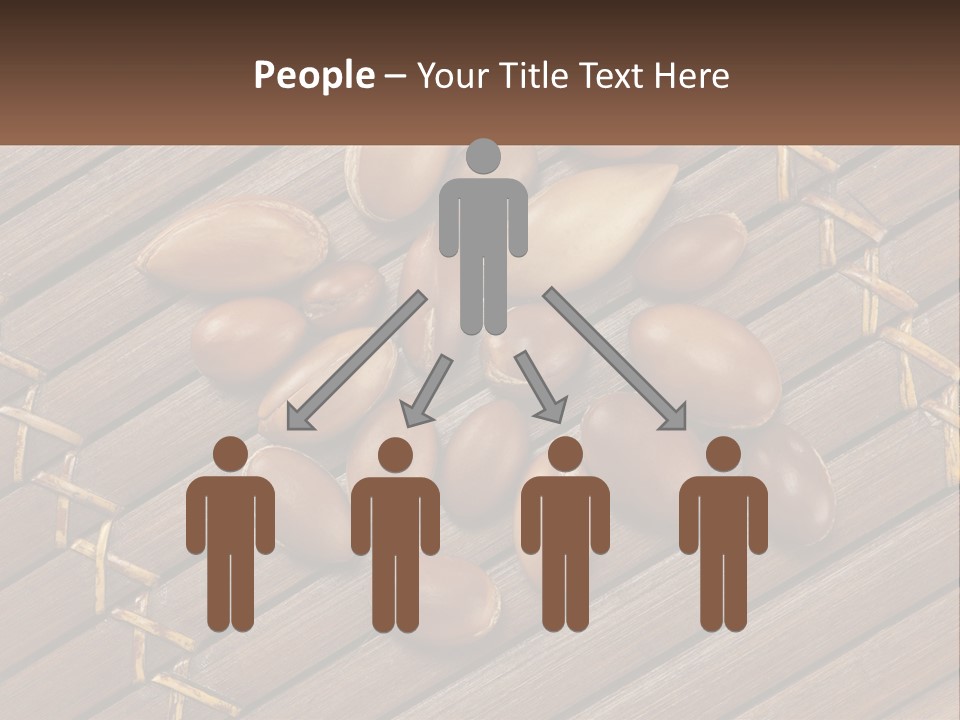 A Bunch Of Nuts On A Wooden Table PowerPoint Template