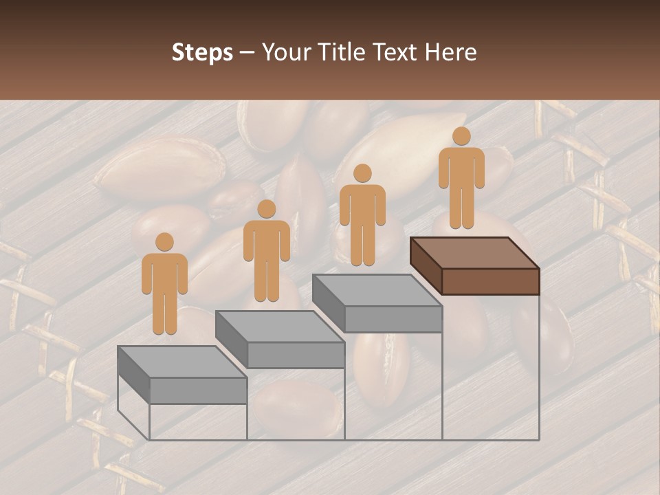 A Bunch Of Nuts On A Wooden Table PowerPoint Template