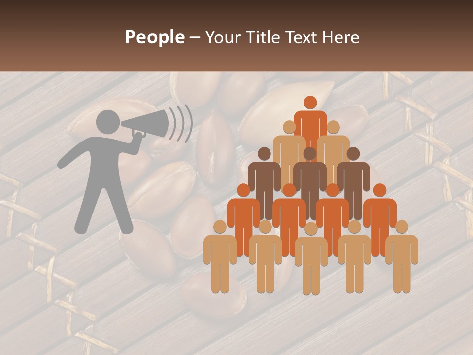 A Bunch Of Nuts On A Wooden Table PowerPoint Template