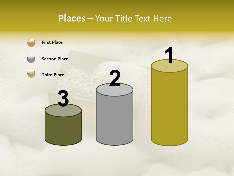 A Sponge With Foam On Top Of It In The Snow PowerPoint Template