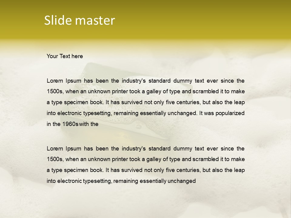 A Sponge With Foam On Top Of It In The Snow PowerPoint Template